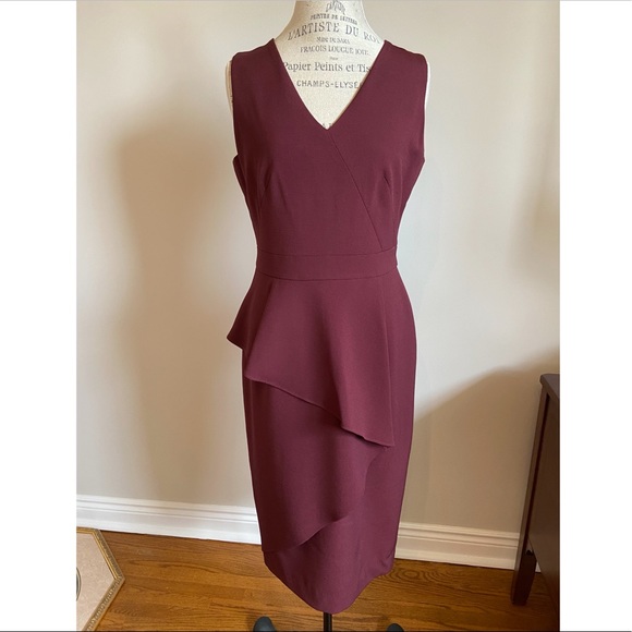 BCBG, maroon cocktail dress in size 10 - Picture 1 of 4